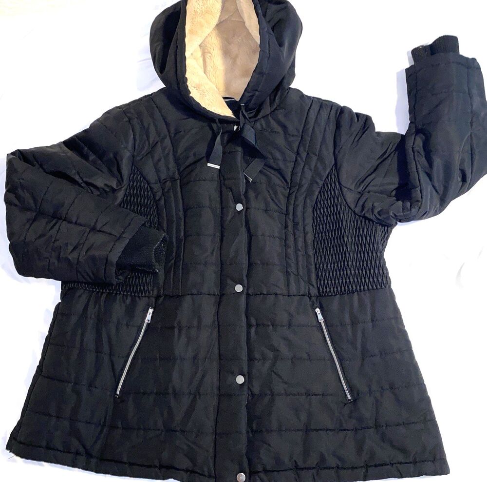 INTL d.e.t.a.i.l.s Women's Zip Front Hooded Parka Winter Coat Jacket 2X